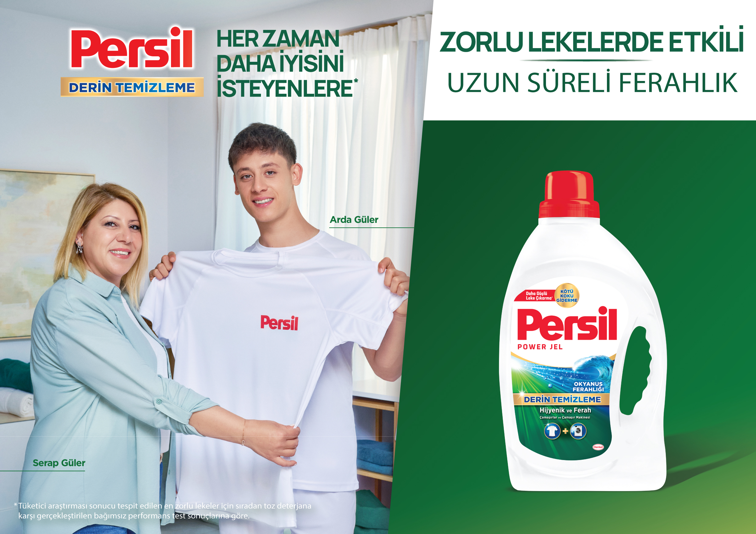 Türk futbolunun son yıllardaki en parlak yıldızlarından biri olan Arda Güler, annesi Serap Güler ile birlikte Persil’in yeni reklam kampanyasında yer aldı